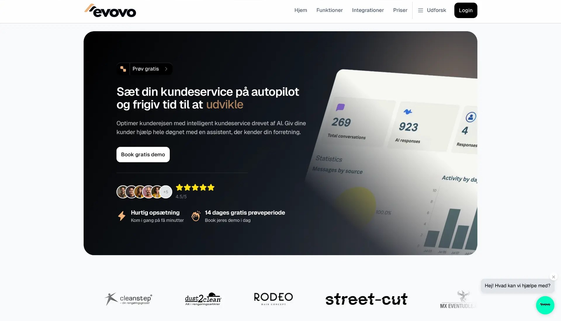 Hjemmeside for Evovo
